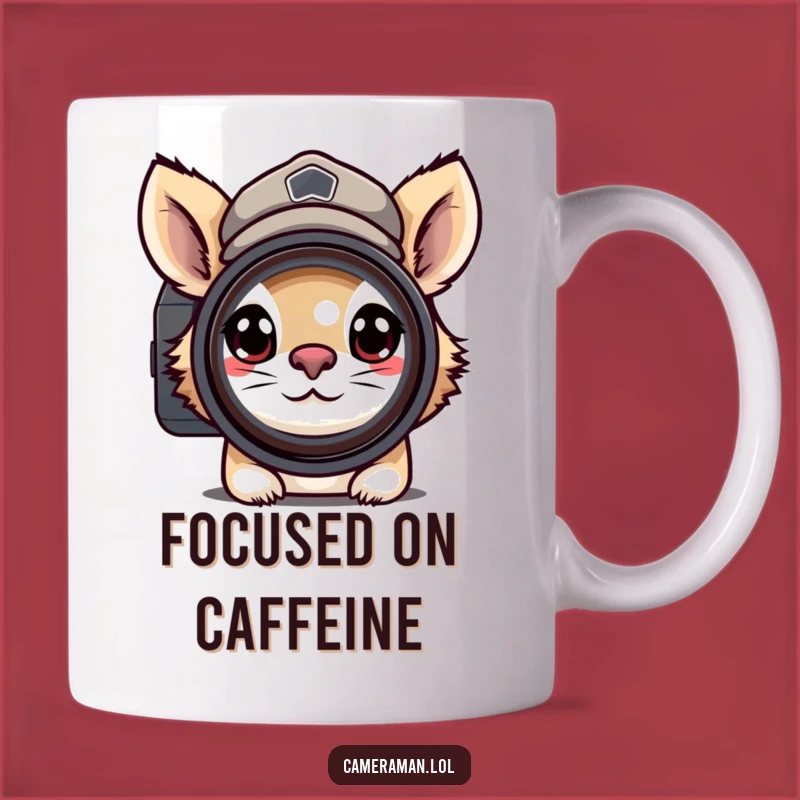 Funny Determined Photographer Mug - Peaked Cap Focus, Serious Shot, Perfect Gift