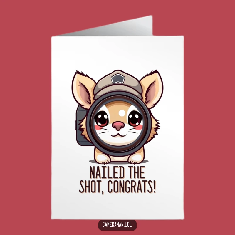 Free Printable Congrats Card: Determined Animal Photographer Nails It - Downloadable