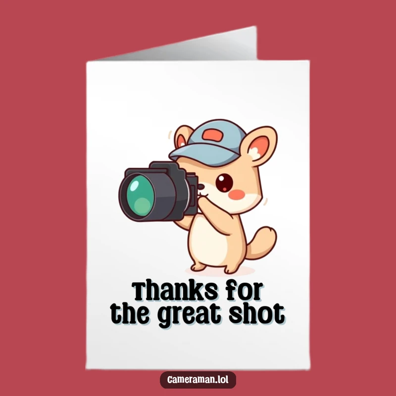 Free Printable Thank You Card: Animal Photographer's Gratitude Downloadable Gift