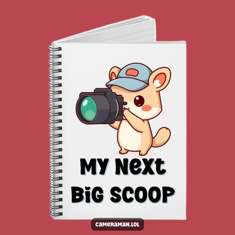 Funny Animal Reporter Notebook: Jaunty Cap Points Camera for Capturing Newsy Ideas