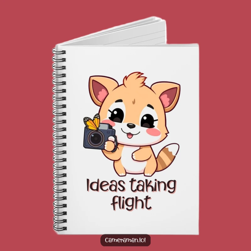 Funny Playful Animal Notebook - Butterfly Hunter Journal, Happy Photographer Diary Gift
