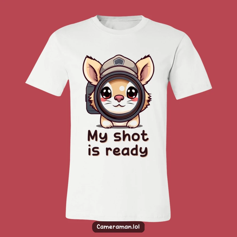 Funny Determined Animal T-Shirt - Peak Focus Photographer, Cap Tee, Great Gift